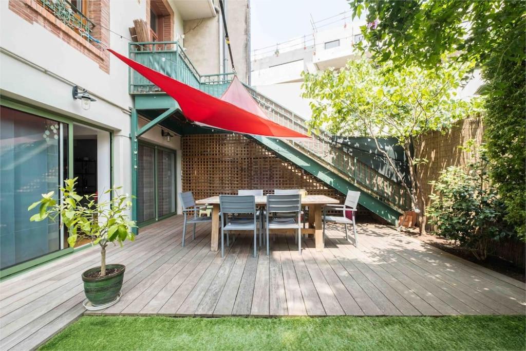 Apt T5 Renove Avec Bureau Jardin Et Parking En Centre Ville Toulouse Exterior foto